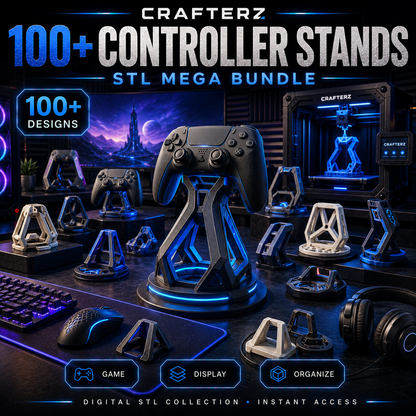 100+ Game Controller Stand STL Mega Bundle – 3D Printable Gaming Controller Display Stands | Crafterz