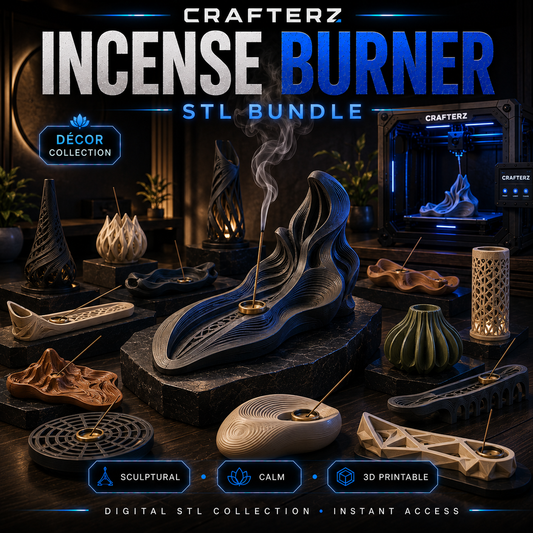 Incense Burner STL Bundle – 3D Printable Decorative and Sculptural Incense Holder Designs | Crafterz
