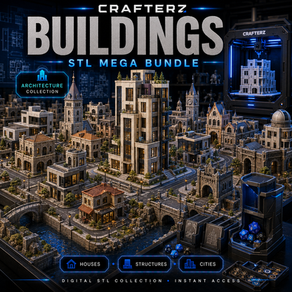 Buildings STL Mega Bundle – 3D Printable Houses, Architecture, Structures and Miniature Environments | Crafterz